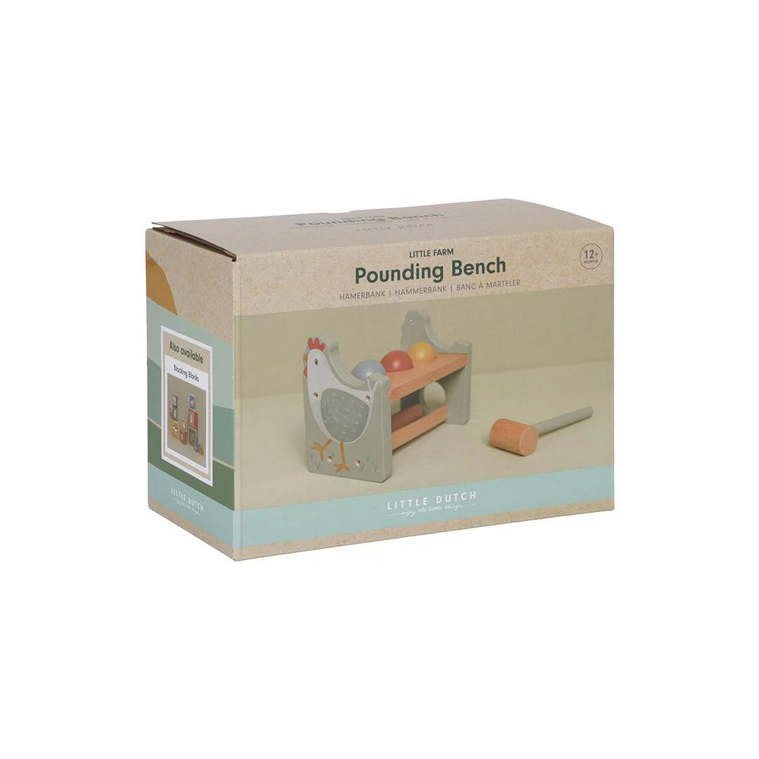 Little Dutch Pounding Bench With Rolling Balls - Little Farm - Image 9