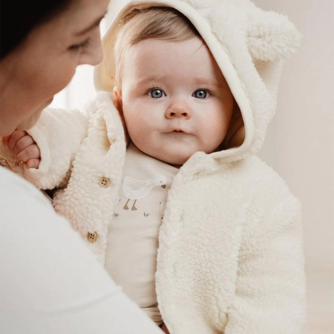Little Dutch Teddy Cardigan - Off White - Image 2