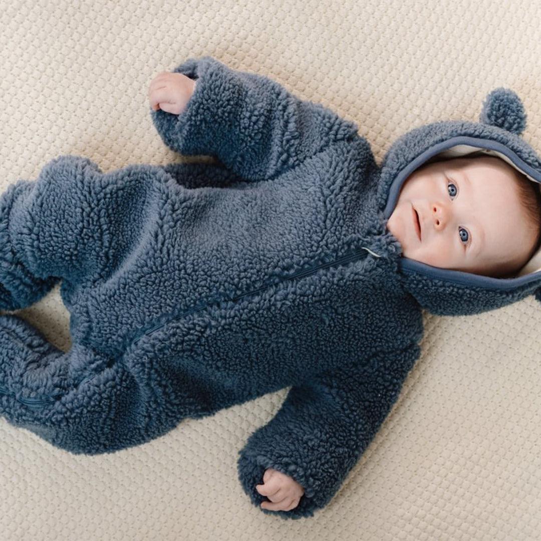 Little Dutch Teddy One-Piece Suit - Stone Blue - Image 3
