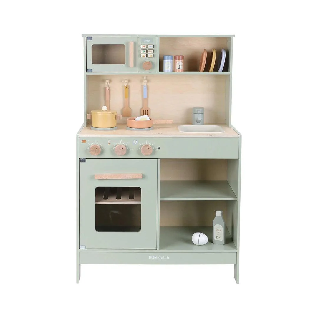 Little Dutch Wooden Play Kitchen Limited Edition - Mint - Image 10