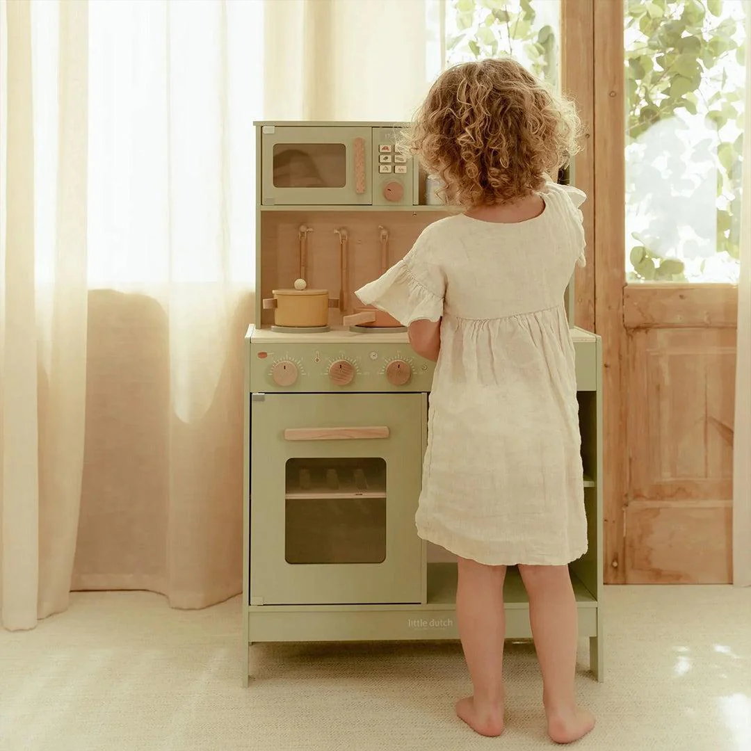 Little Dutch Wooden Play Kitchen Limited Edition - Mint - Image 5
