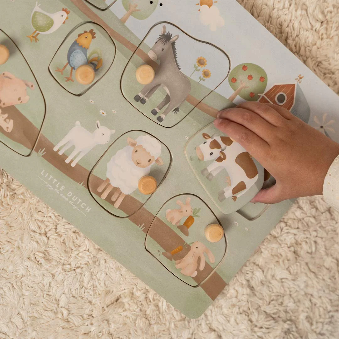 Little Dutch Wooden Sound Puzzle - Little Farm - Image 4