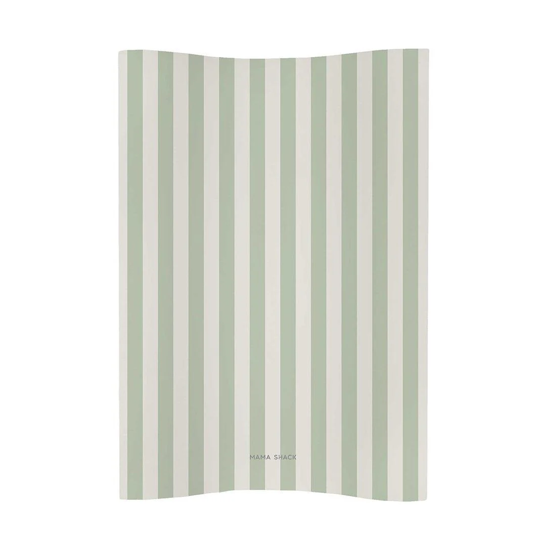 Mama Shack Anti Roll Changing Mat - Candy Stripe - Sage