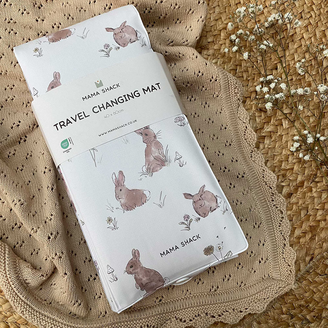 Mama Shack Foldable Travel Changing Mat - Bunnies - Image 3