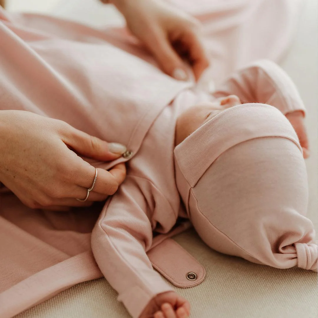 Merino Kids Cocooi Sleeping Bag - Cloud Pink - Image 3