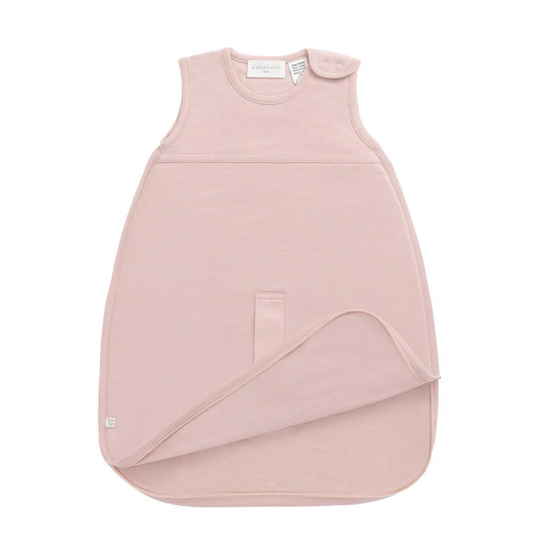 Merino Kids Cocooi Sleeping Bag - Cloud Pink - Image 6