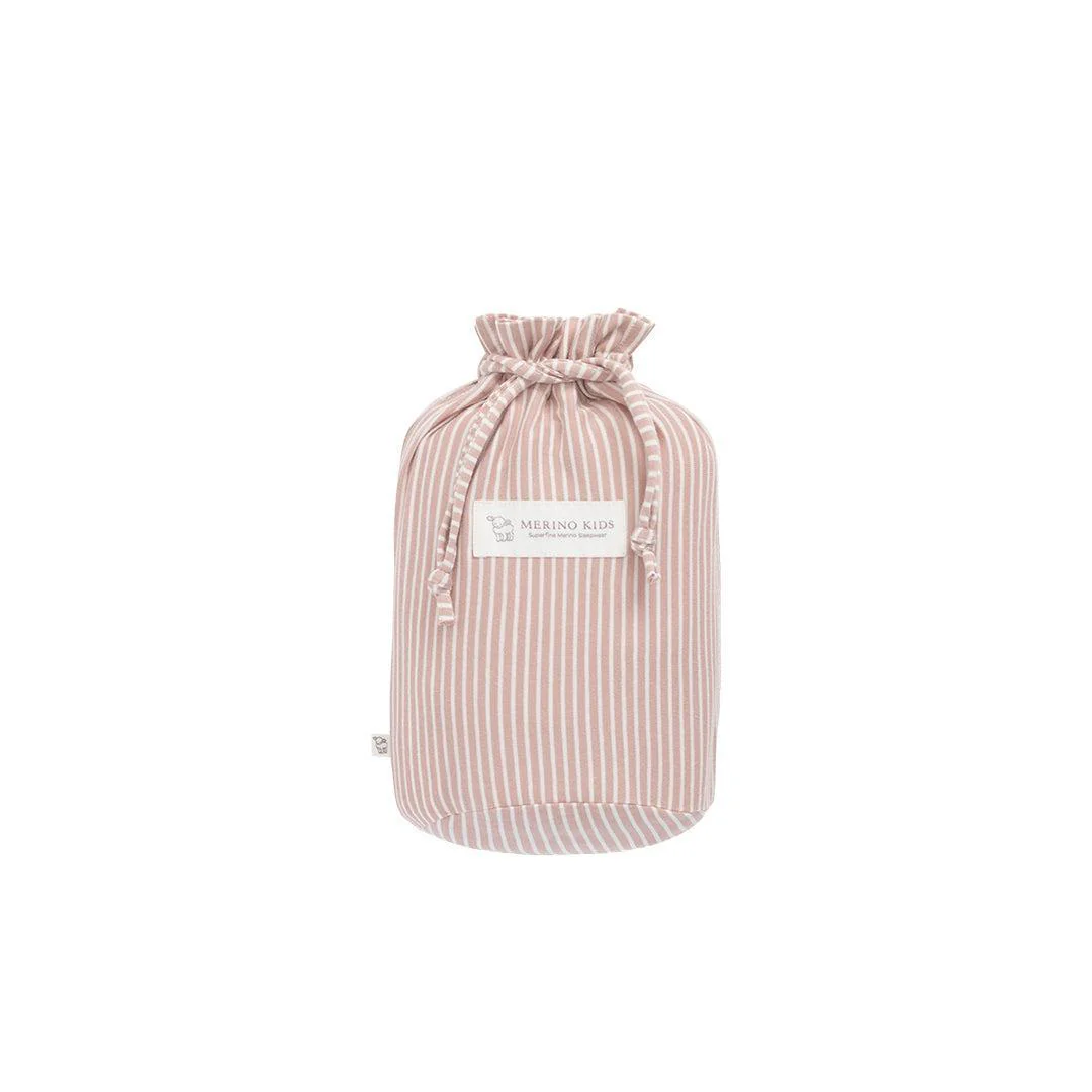 Merino Kids Go Go Sleeping Bag - All Seasons - Misty Rose Stripe - Image 13