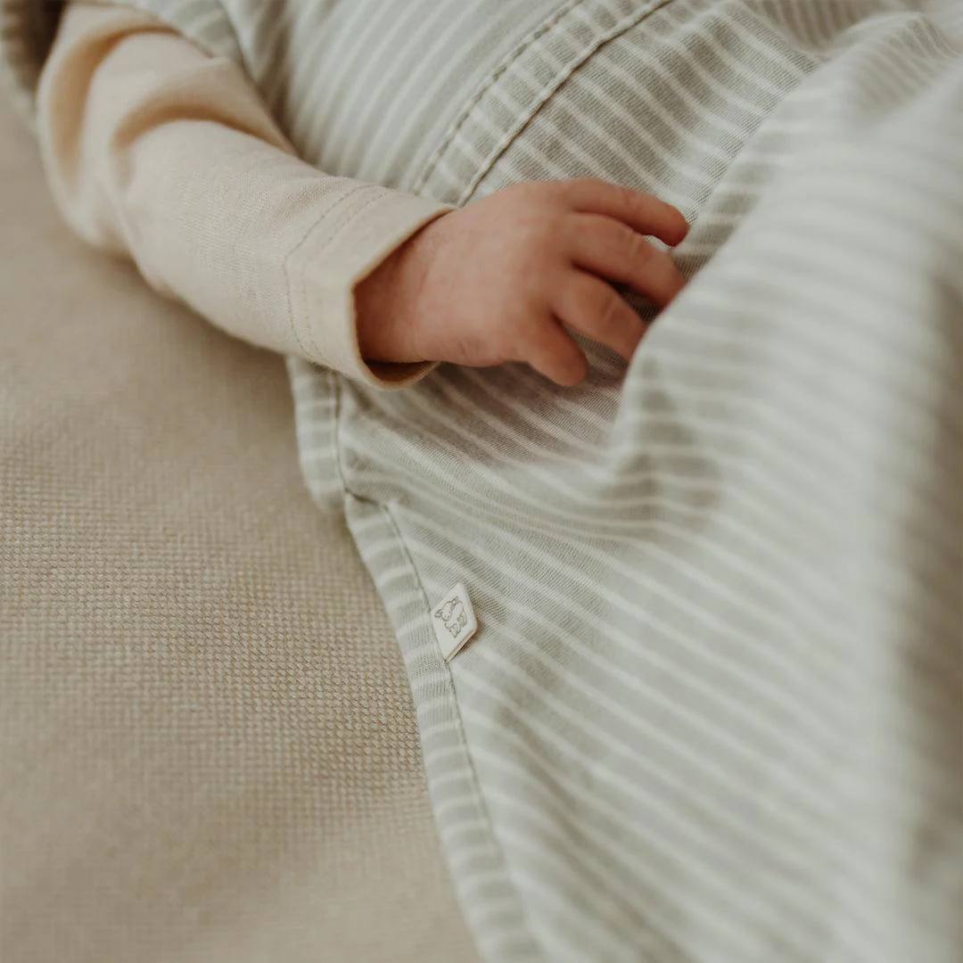 Merino Kids Go Go Sleeping Bag - Standard Weight - Turtle Dove Stripe - Image 7