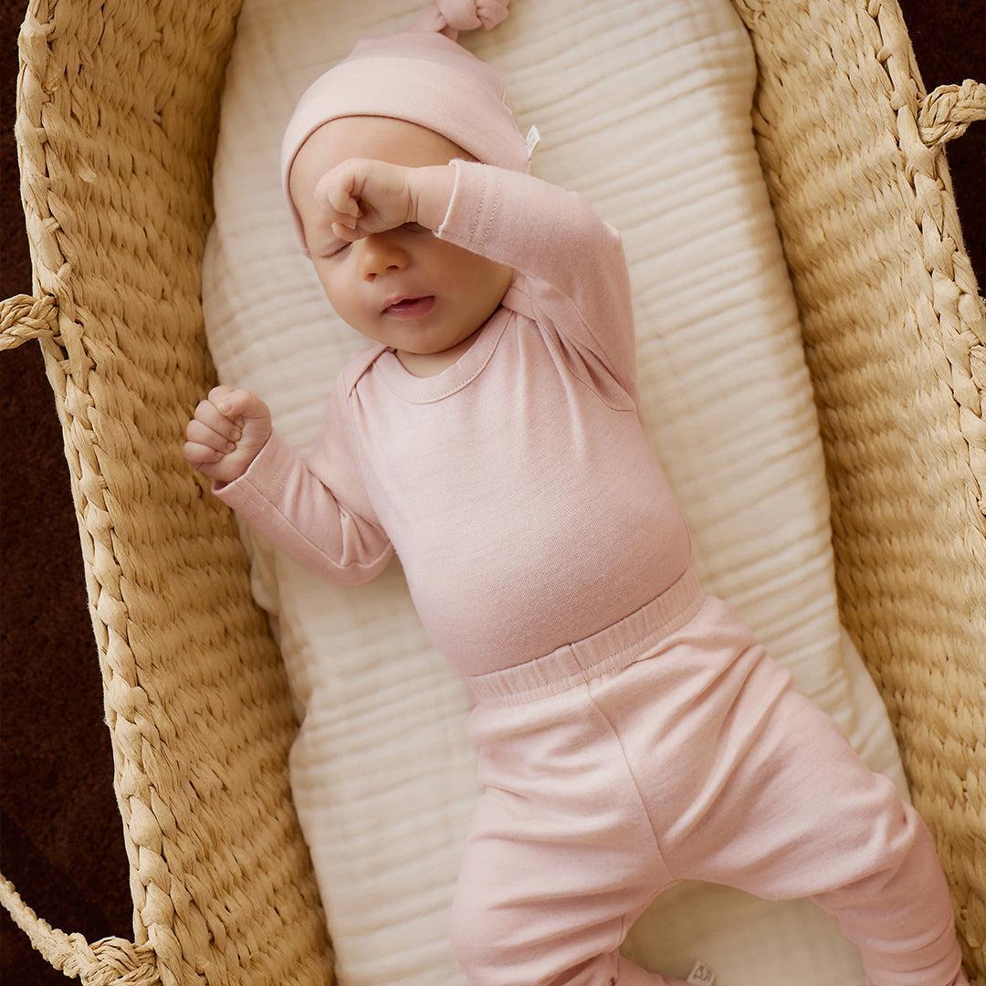 Merino Kids Merino Legging - Cloud Pink - Image 2