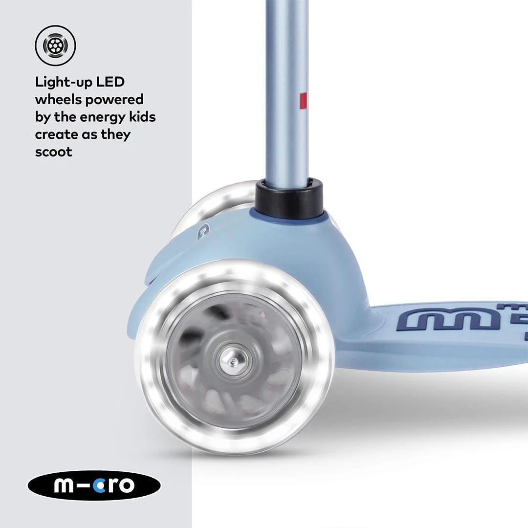 Micro Scooters Mini 2 Grow Deluxe LED Clip Seat V2 Scooter - Soft Blue - Image 5