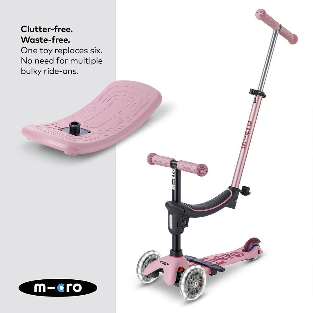 Micro Scooters Mini Deluxe LED Rock And Go Scooter - Rose Pink - Image 8