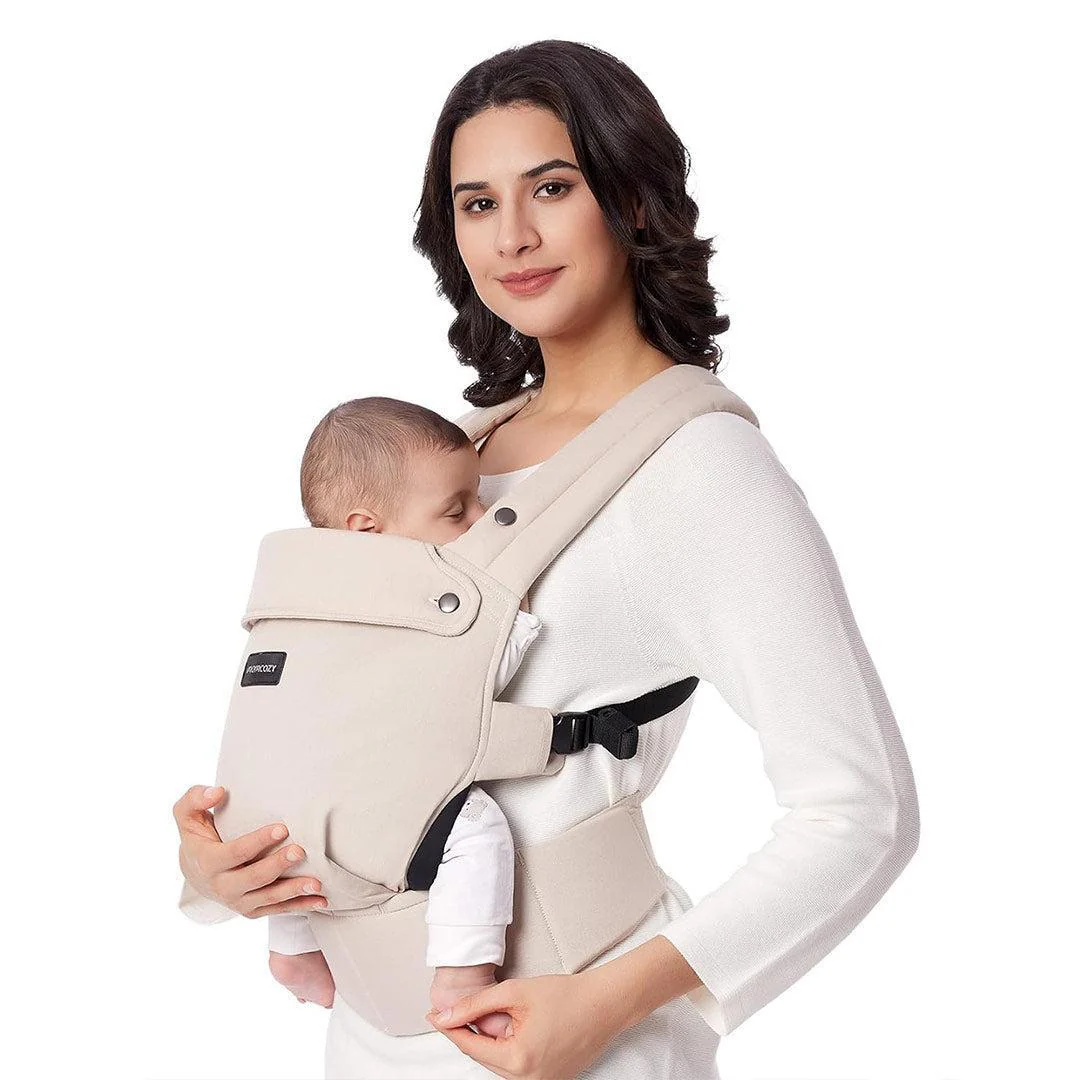 Momcozy Baby Carrier 3M+ - Cotton Khaki - Image 2