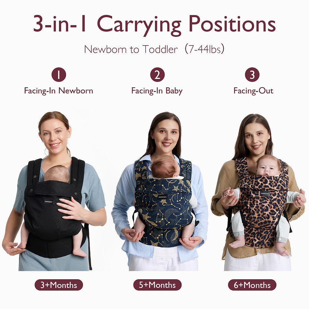 Momcozy Baby Carrier 3M+ - Cotton Khaki - Image 4