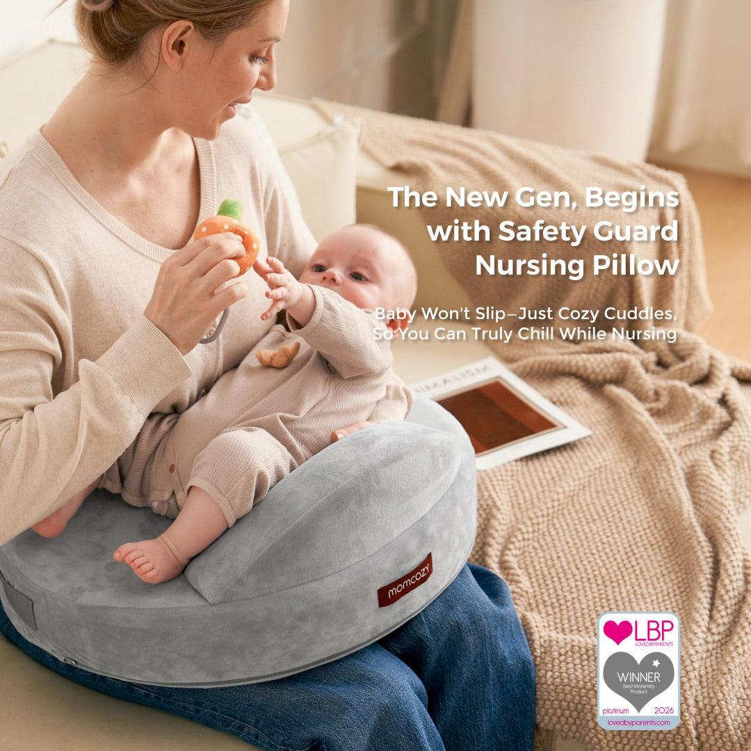 Momcozy Exclusive Memory Foam Nursing Pillow - Grey - Image 2