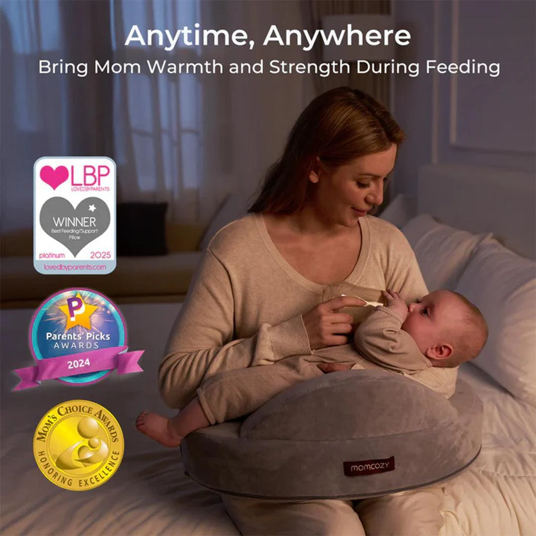 Momcozy Exclusive Memory Foam Nursing Pillow - Grey - Image 8