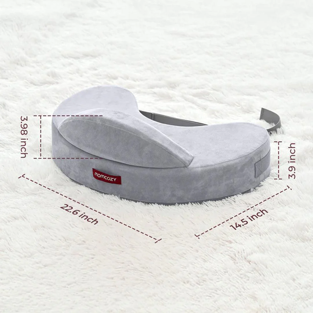 Momcozy Exclusive Memory Foam Nursing Pillow - Grey - Image 9
