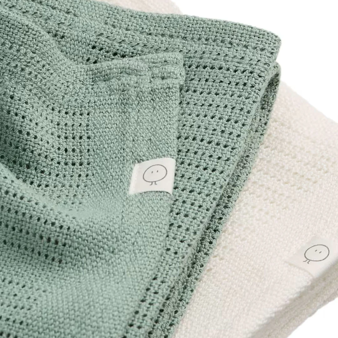 MORI 2pk Cellular Blanket - Green - Image 2