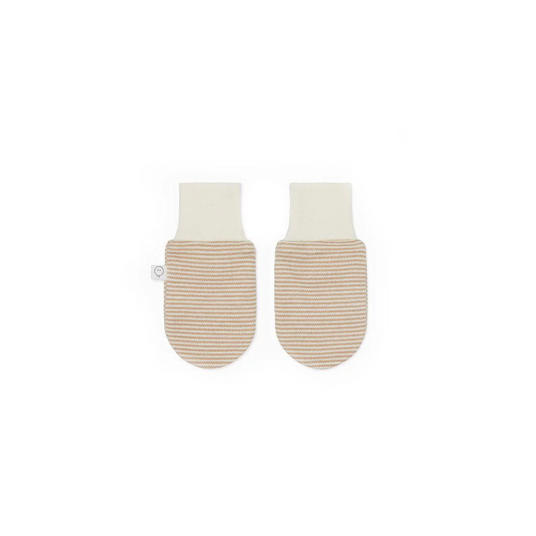 MORI Baby Mittens - Oatmeal Stripe