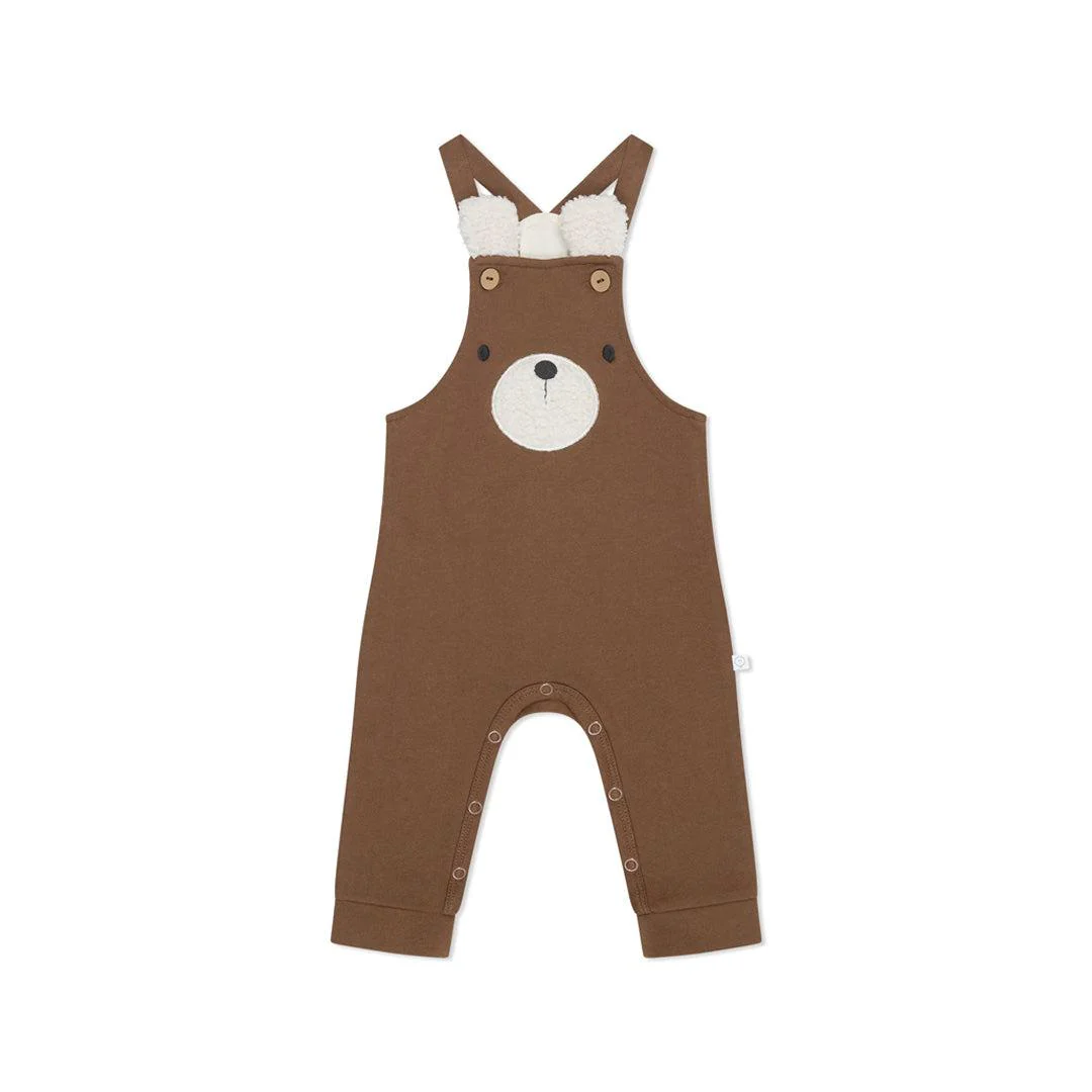 MORI Bear Face Dungarees - Brown