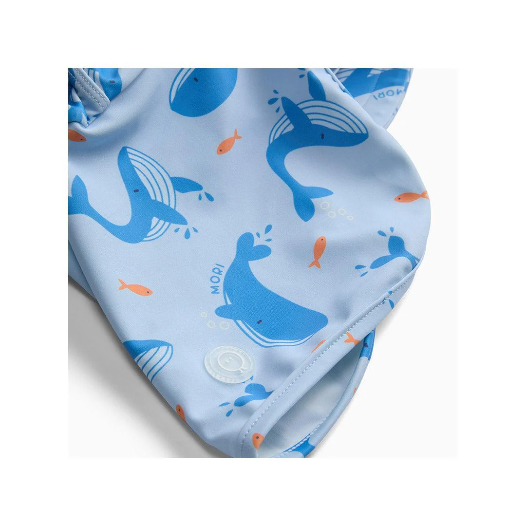 MORI Keppi Sun Hat - Blue Whale Print - Image 3