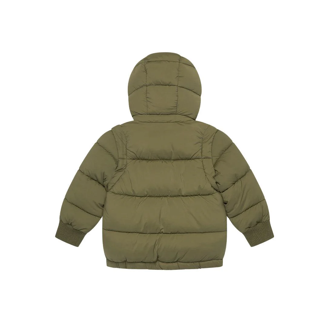 MORI Recycled Waterproof 3-In-1 Padded Coat - Olive - Image 8