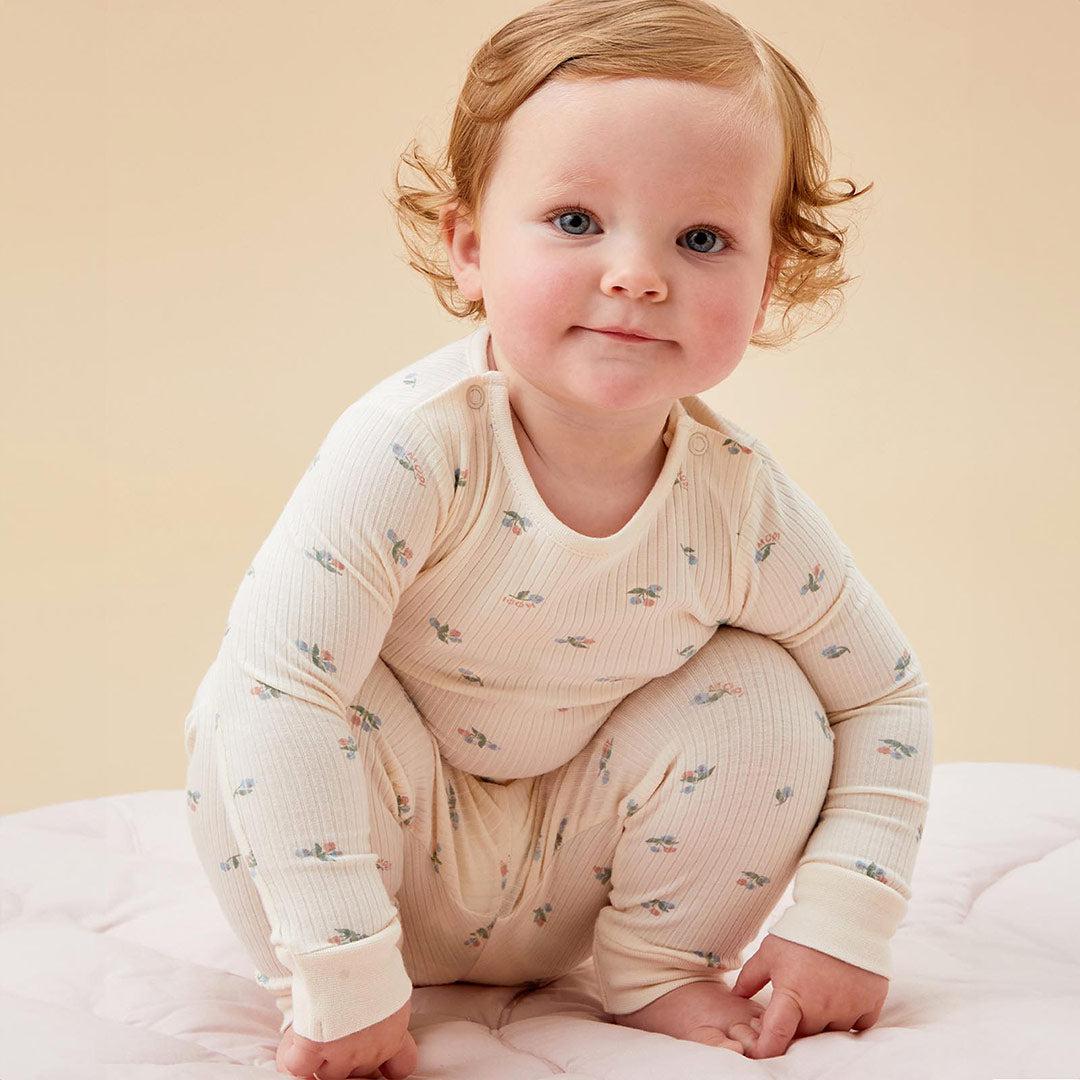 MORI Ribbed Floral Print Pyjamas - Floral Print - Image 2