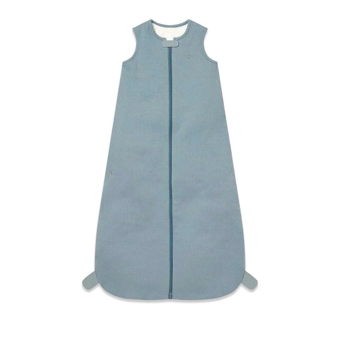 MORI Ribbed Front Opening Year Round Sleeping Bag 1.5 TOG - Blue - Image 2