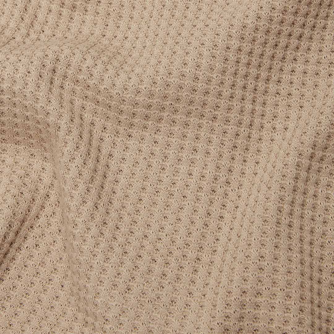 MORI Waffle Two Way Zip-Up Sleepsuit - Taupe - Image 2