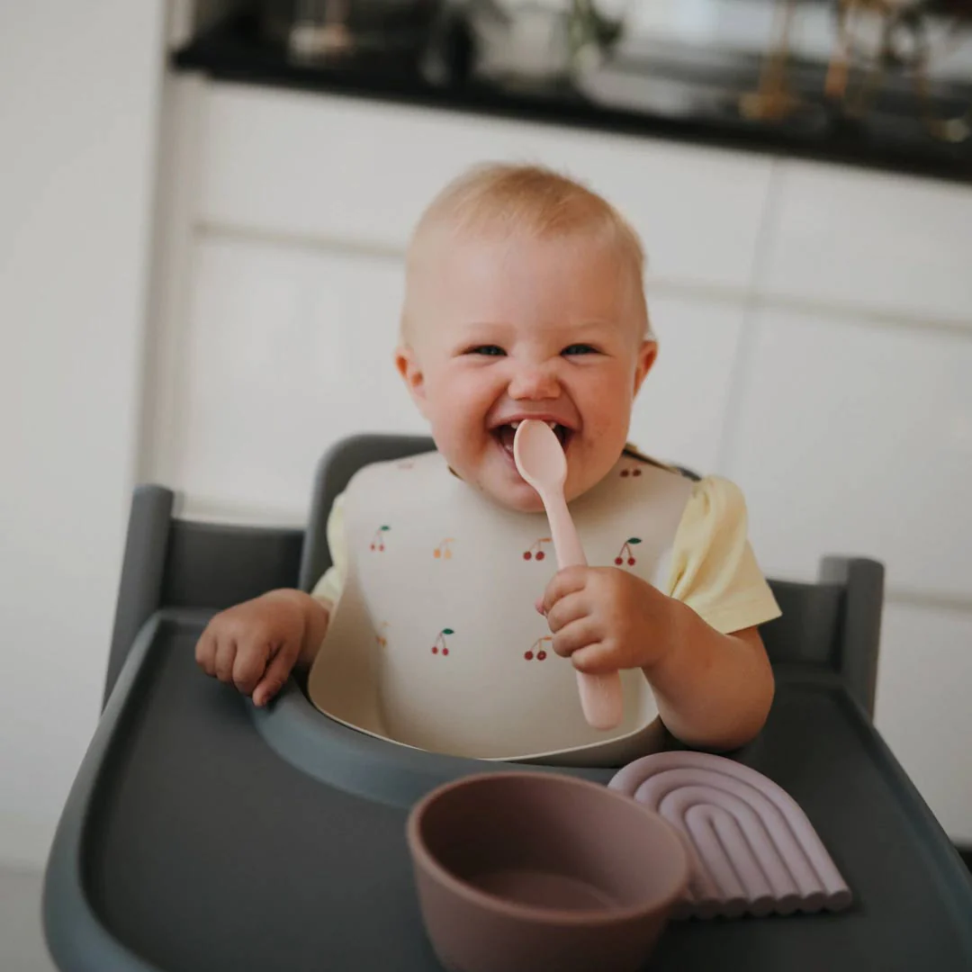 Mushie Baby Spoon - Blush/Shifting Sand - Image 2