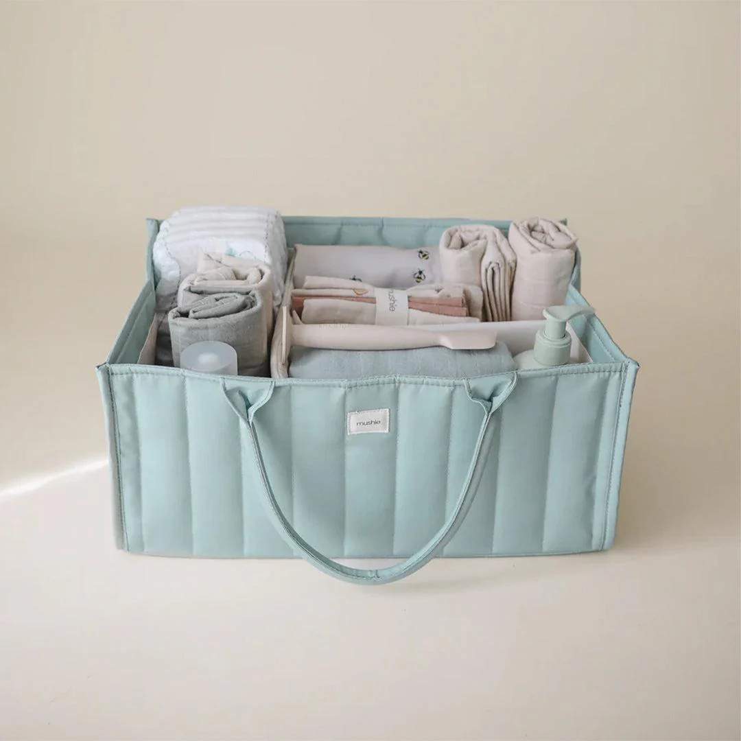 Mushie Nappy Caddy - Roman Green - Image 4