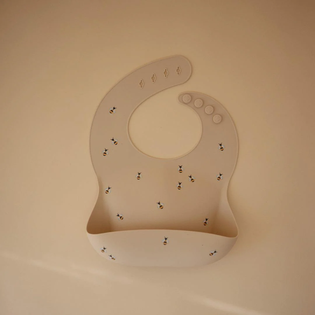Mushie Silicone Bib - Bees - Image 3