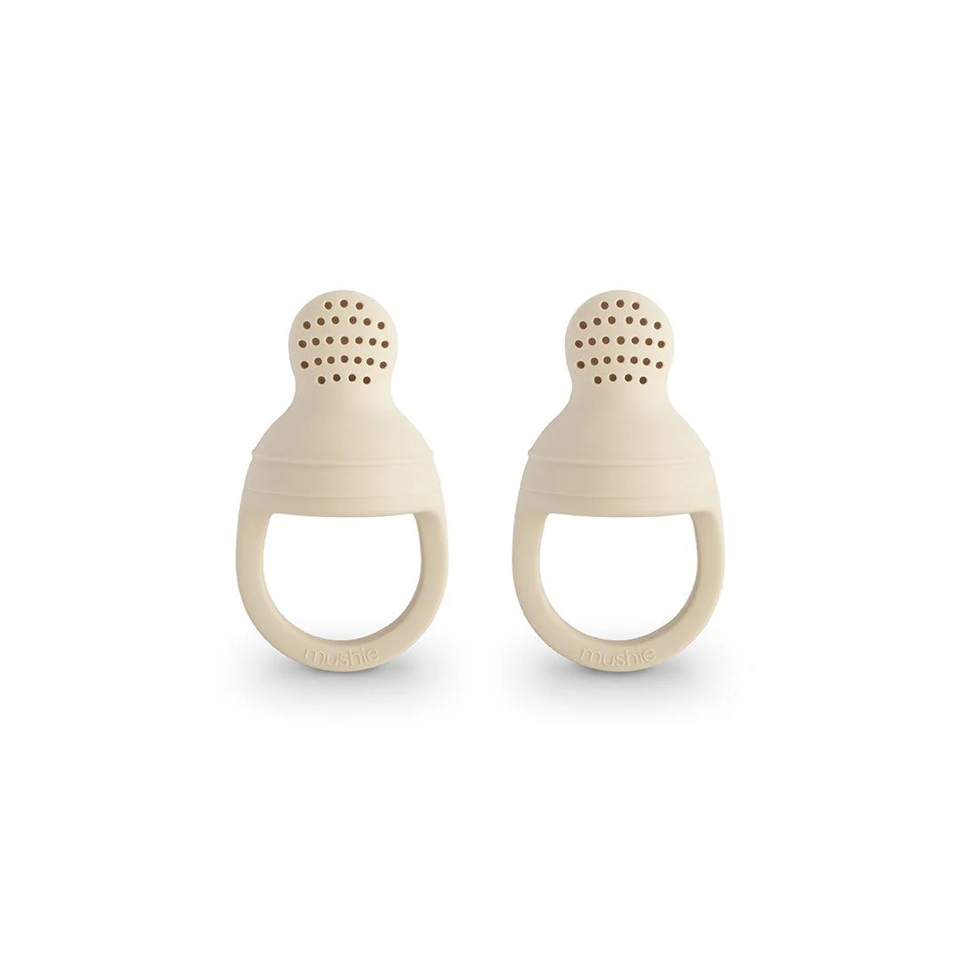 Mushie Silicone Fresh Food Feeder | 2-Pack - Shifting Sands