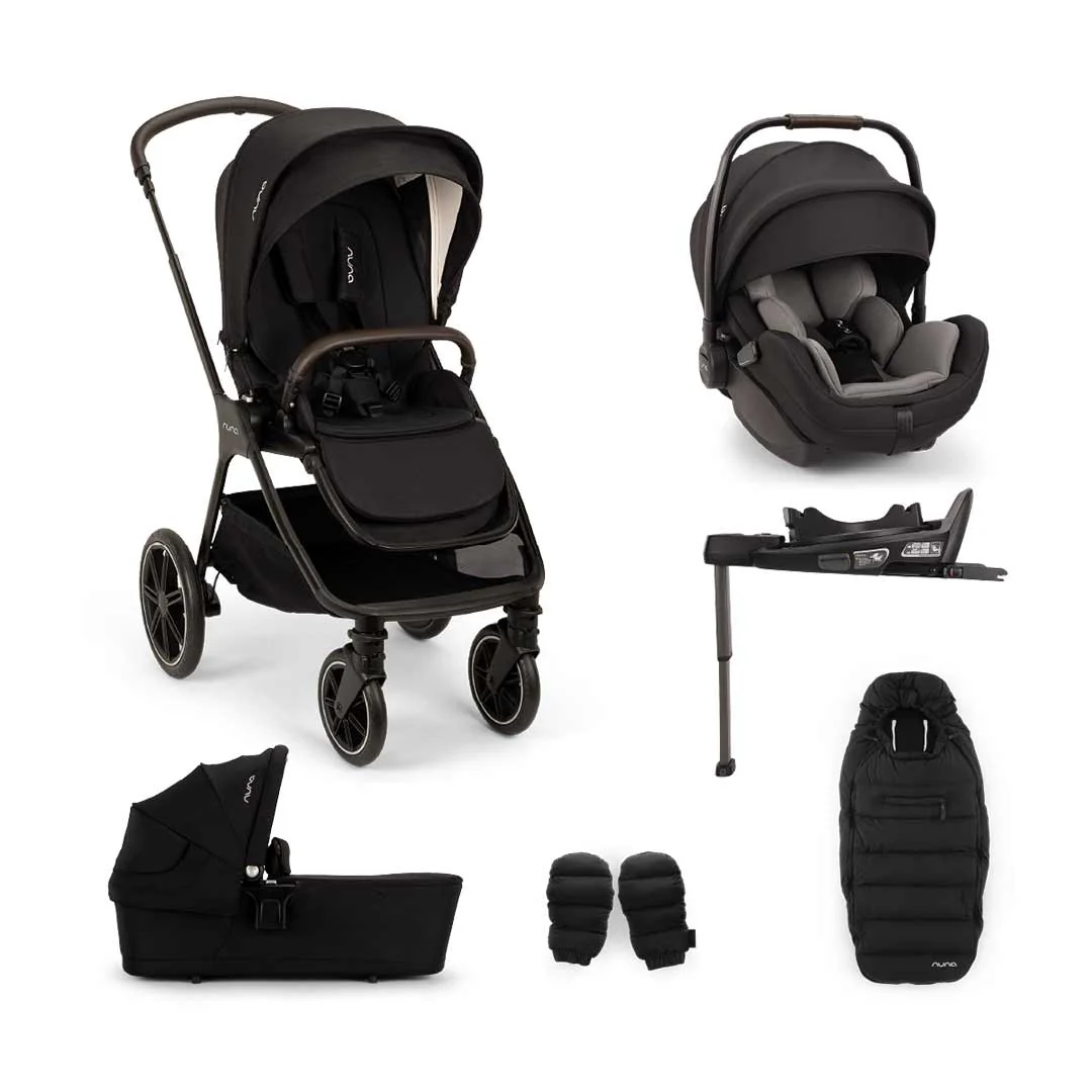 Nuna TRIV LX + ARRA FLEX & BASE CURV  Travel System  - Caviar