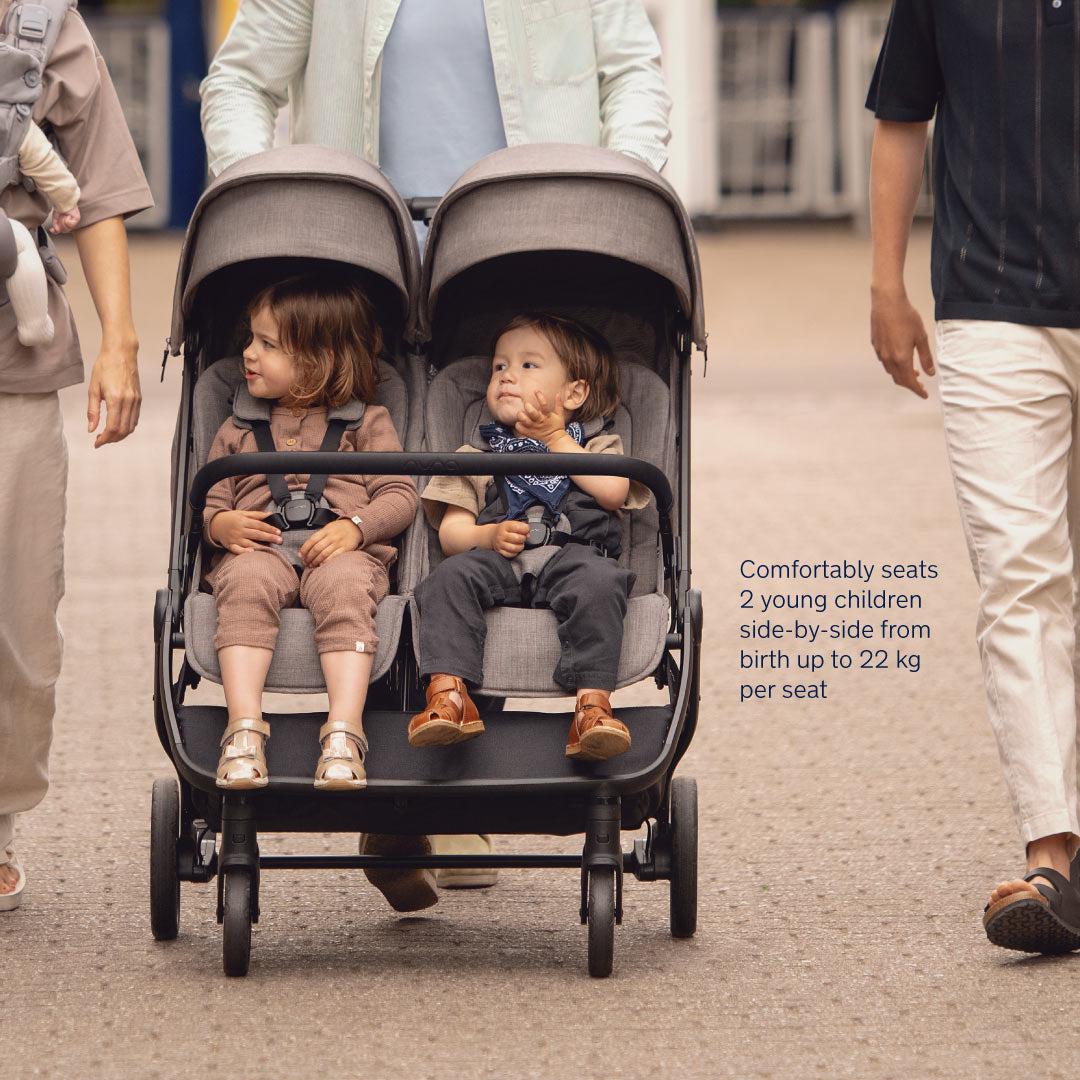 Nuna TRVL DUBL Pushchair - Caviar - Image 5