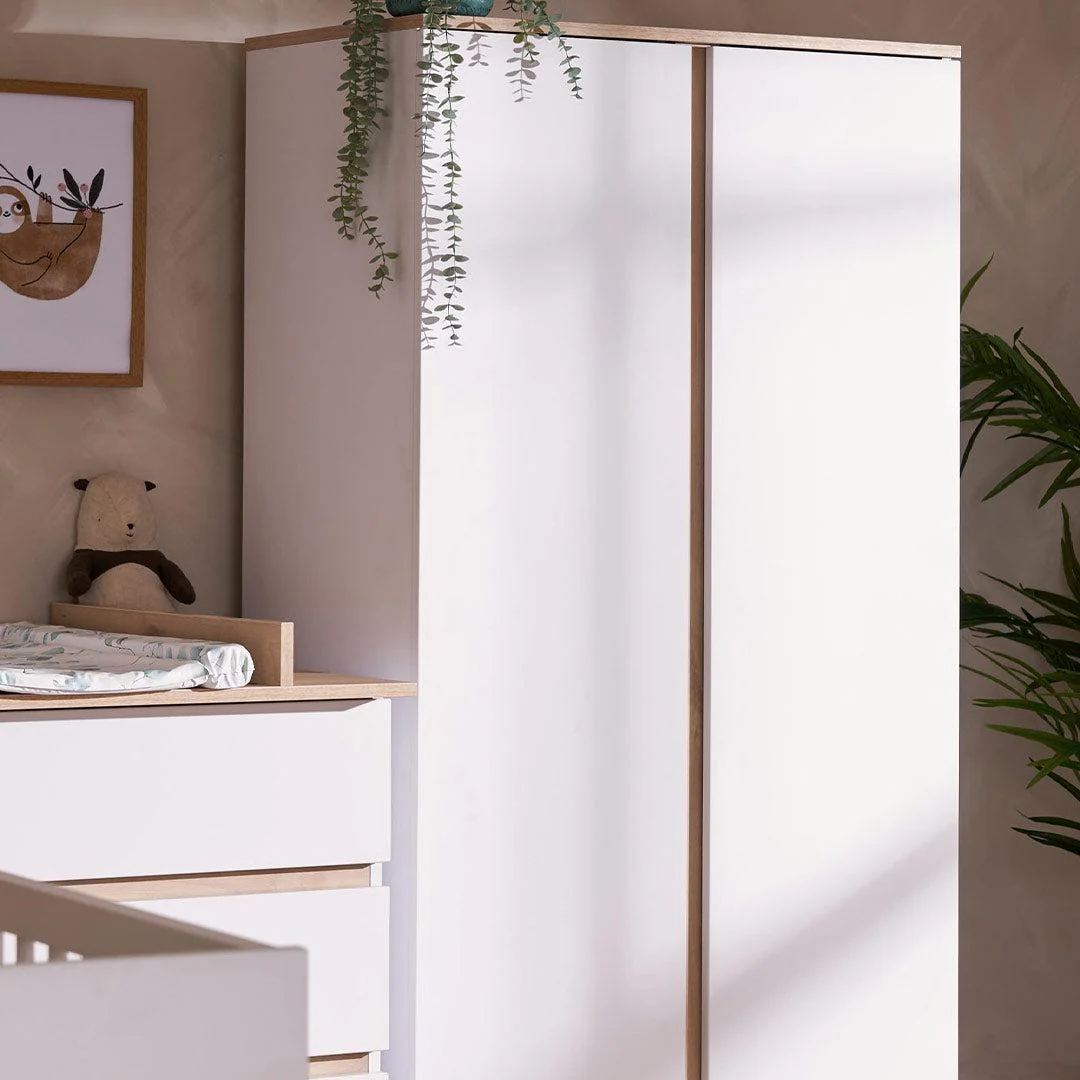 Obaby Astrid Double Wardrobe - White - Image 2