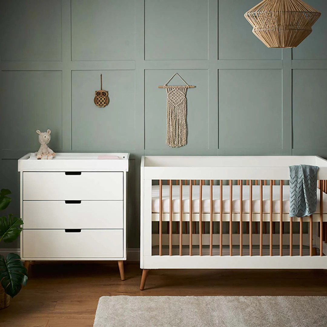 Obaby Maya 2 Piece Room Set - White + Natural - Image 2