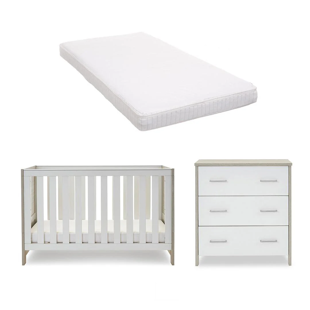 Obaby Nika 2 Piece Room Set - Grey Wash + White - Image 10