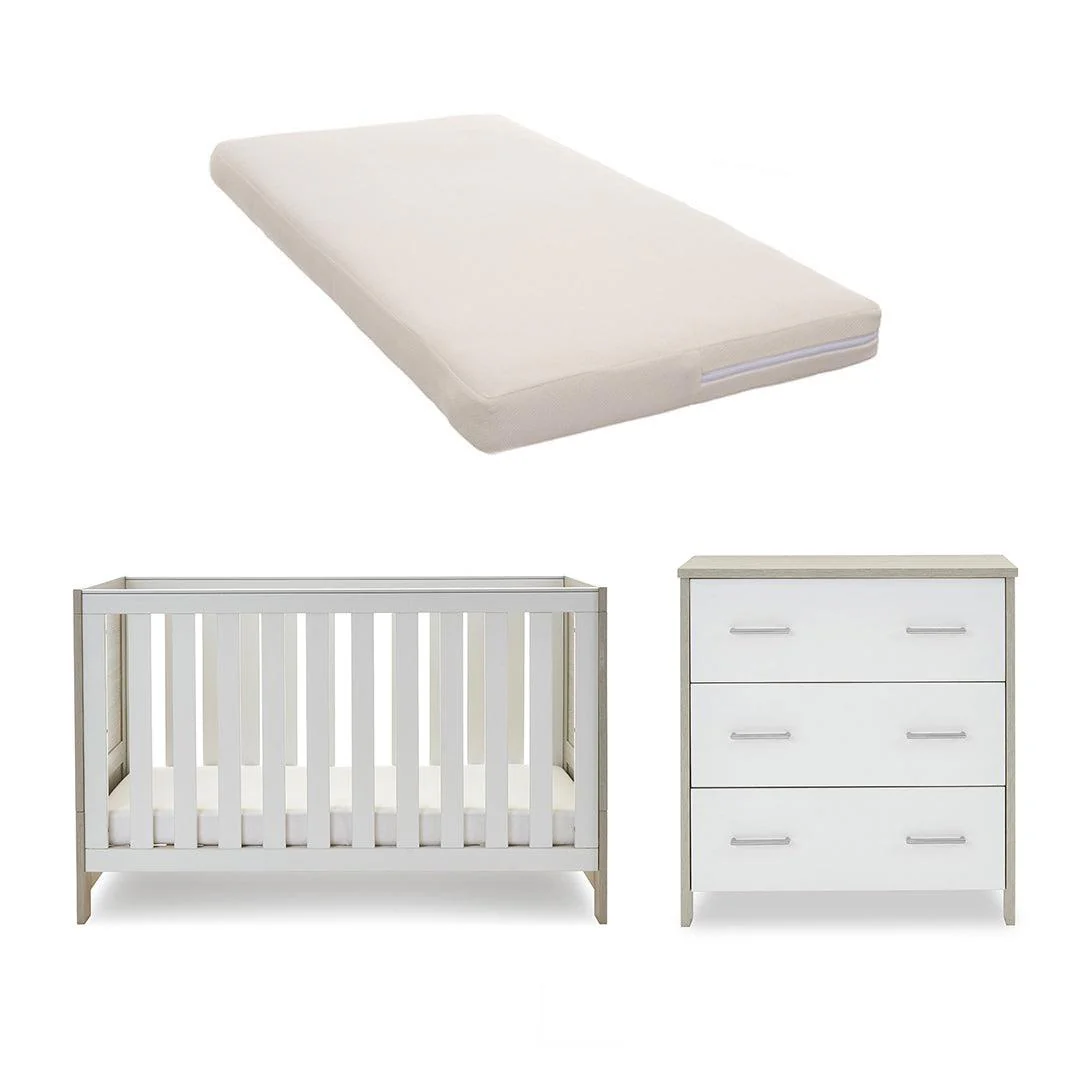 Obaby Nika 2 Piece Room Set - Grey Wash + White - Image 11