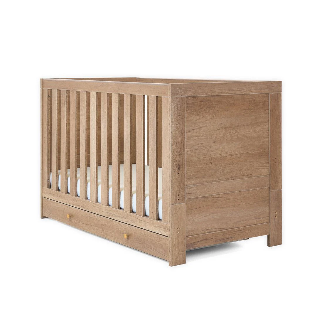 Obaby Nika Cot Bed & Under Drawer - Oak - Image 5