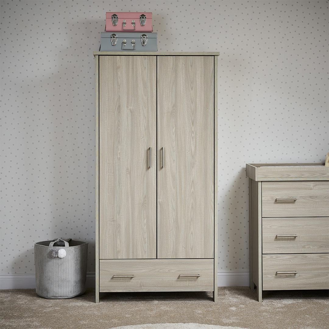 Obaby Nika Double Wardrobe - Grey Wash - Image 2