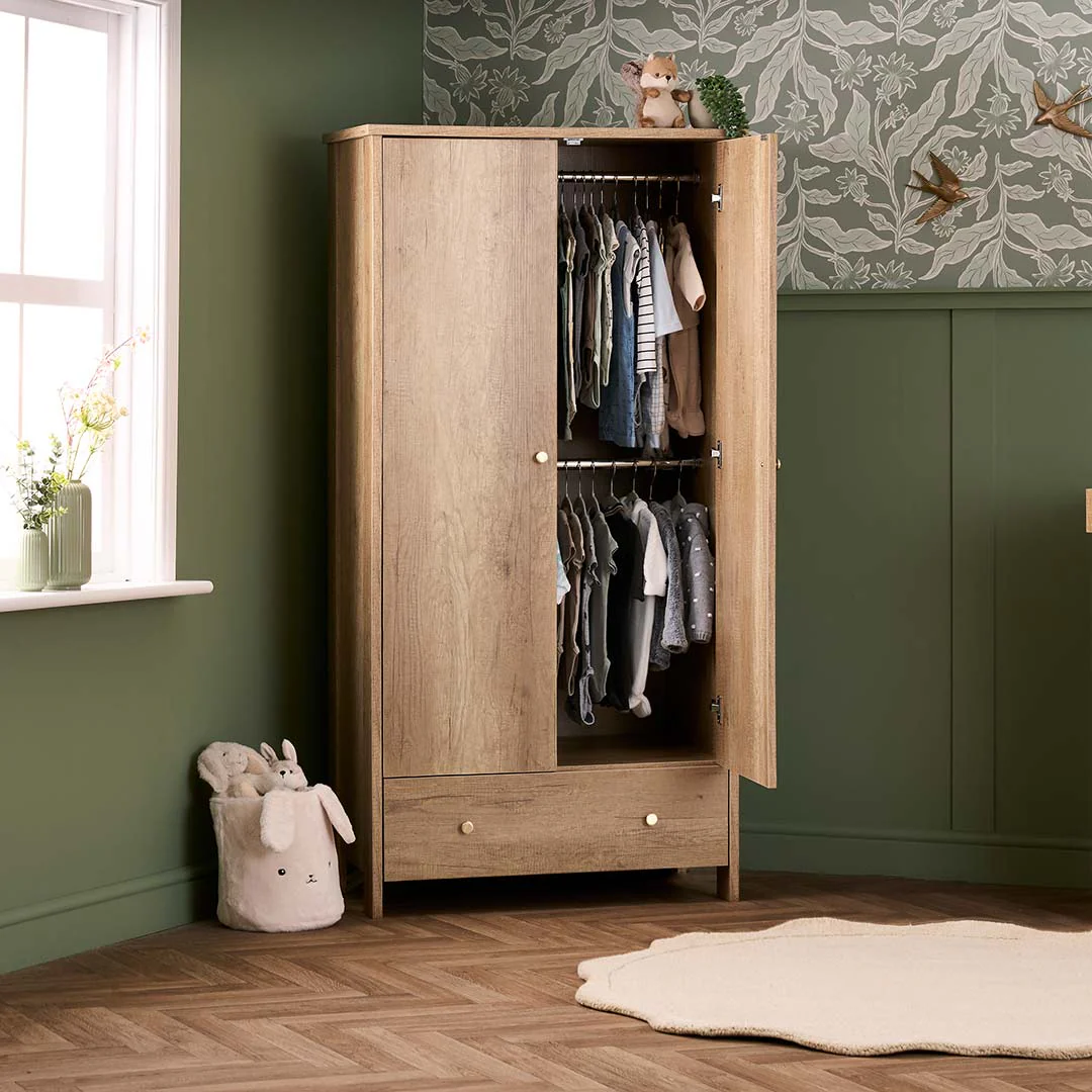 Obaby Nika Double Wardrobe - Oak - Image 3