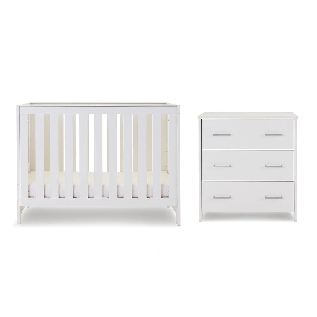 Obaby Nika Mini 2 Piece Room Set - White Wash