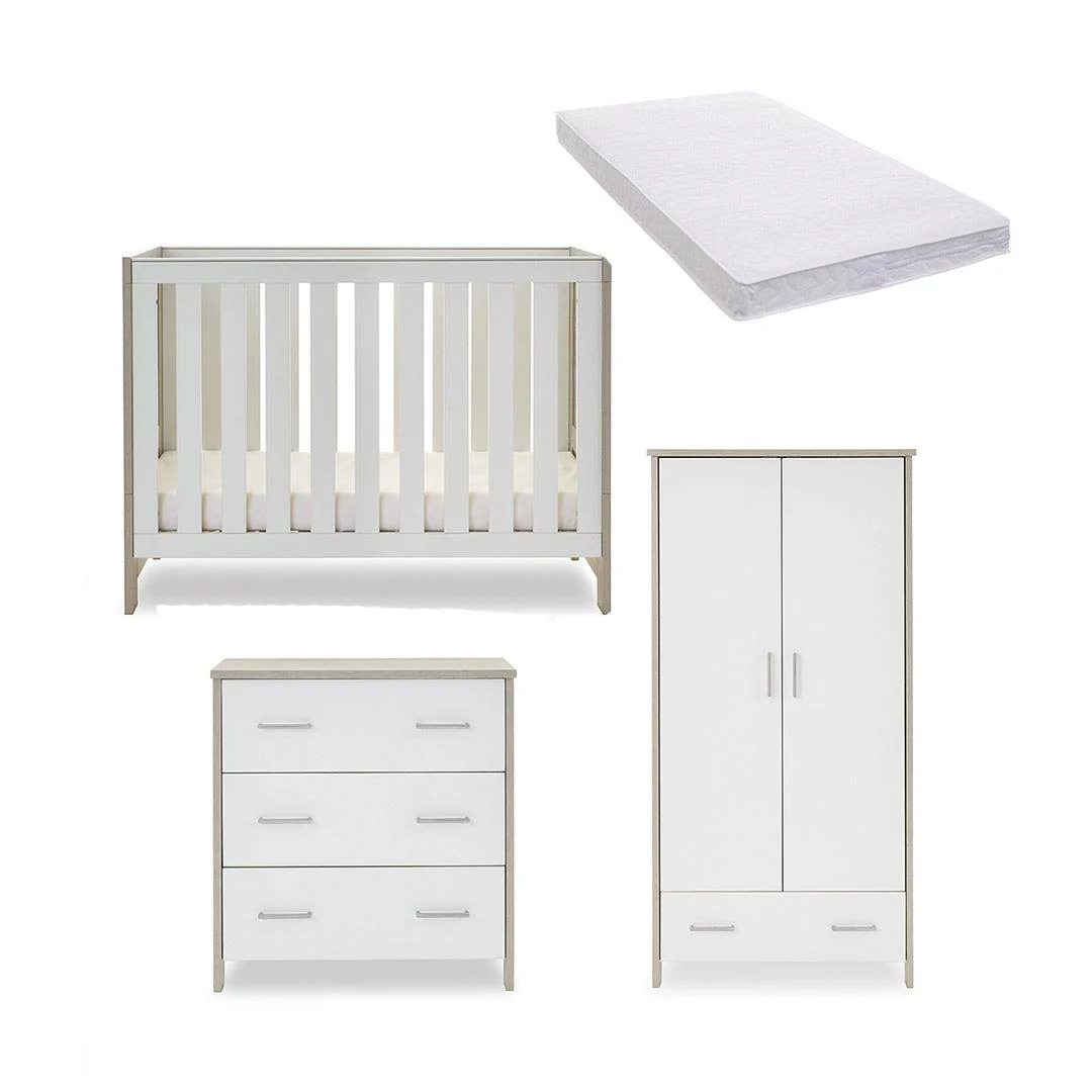 Obaby Nika Mini 3 Piece Room Set - Grey Wash + White - Image 4