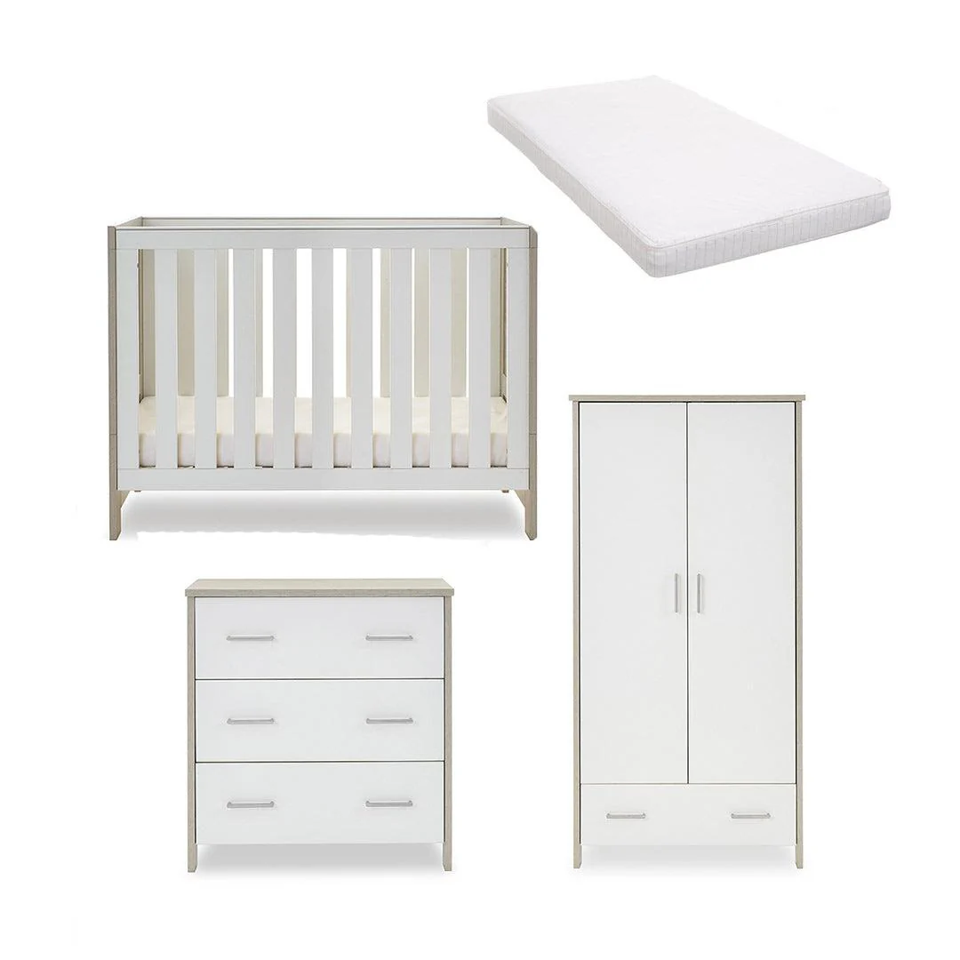 Obaby Nika Mini 3 Piece Room Set - Grey Wash + White - Image 5