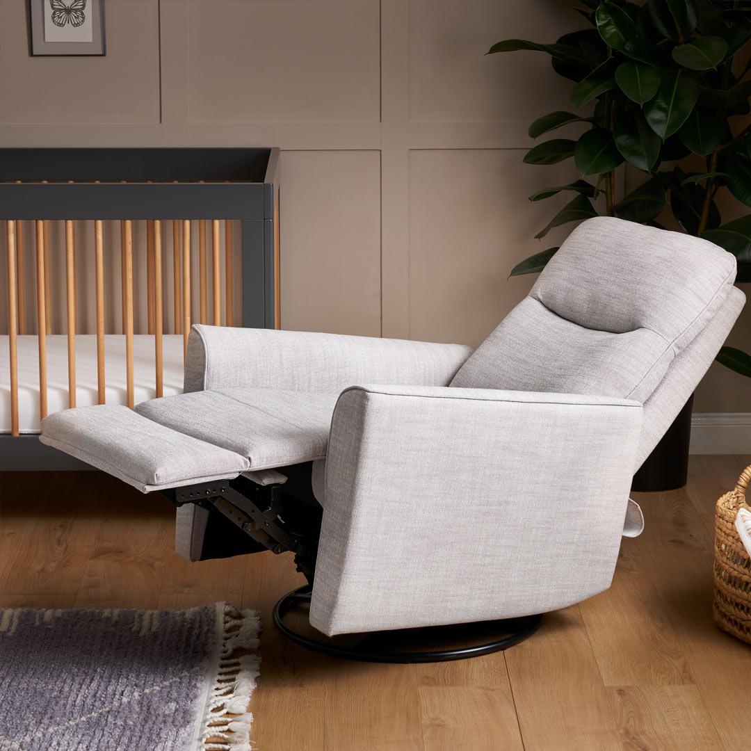 Obaby Savannah Swivel Glider Recliner Chair - Pebble - Image 3