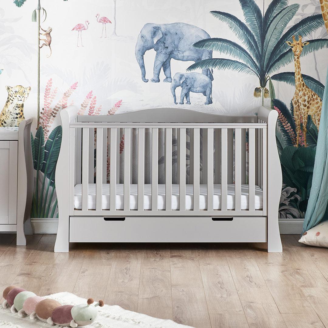 Obaby Stamford Luxe Cot Bed - Warm Grey - Image 2