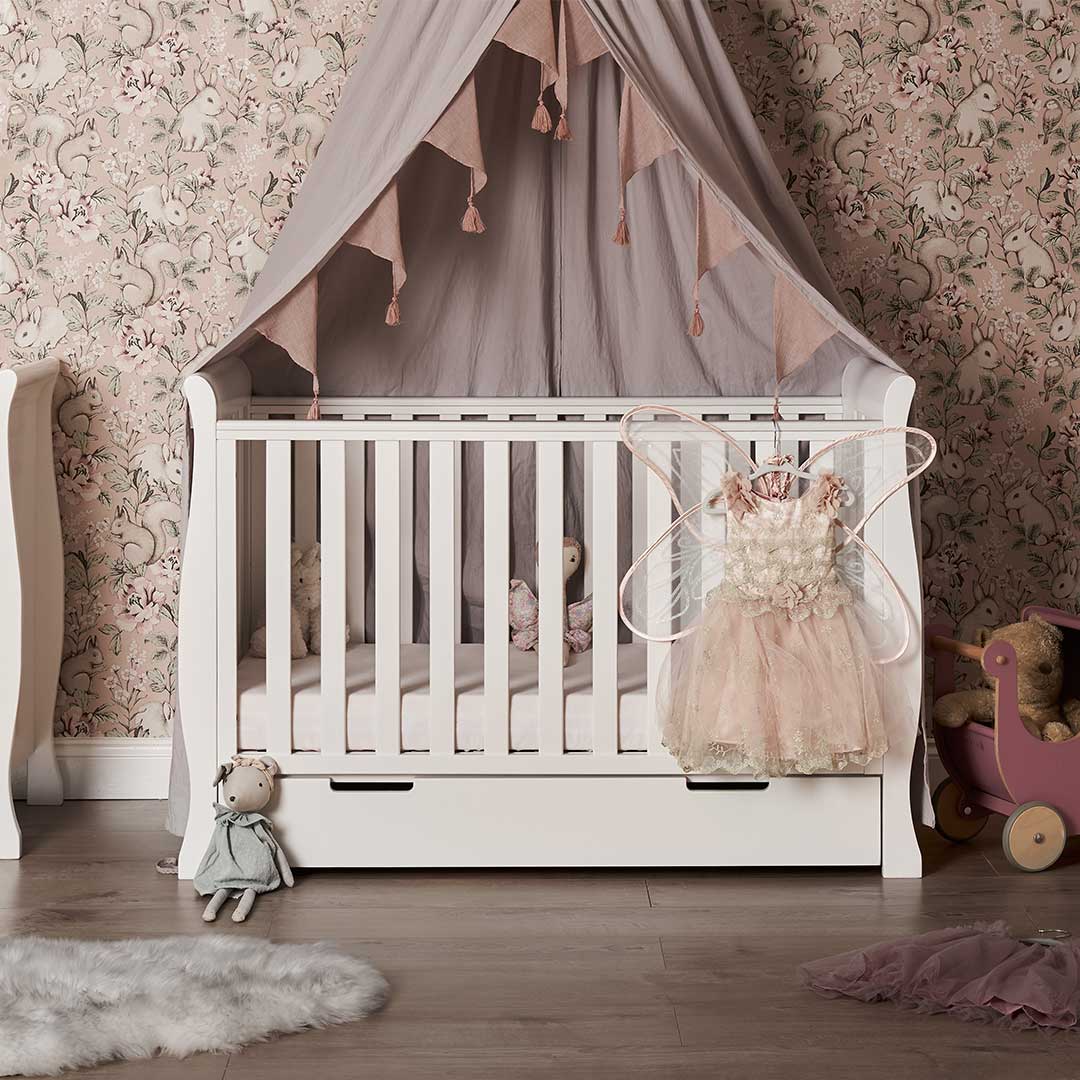 Obaby Stamford Mini Cot Bed - White - Image 2
