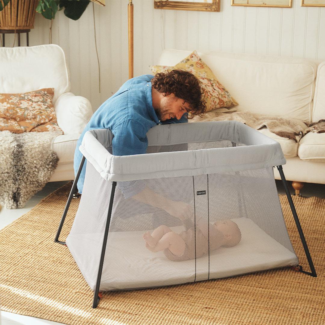 BabyBjorn Travel Cot Light - Silver - Image 9