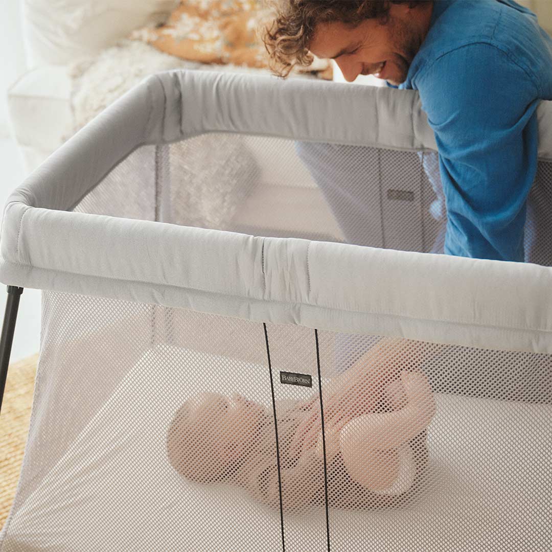 BabyBjorn Travel Cot Light - Silver - Image 4