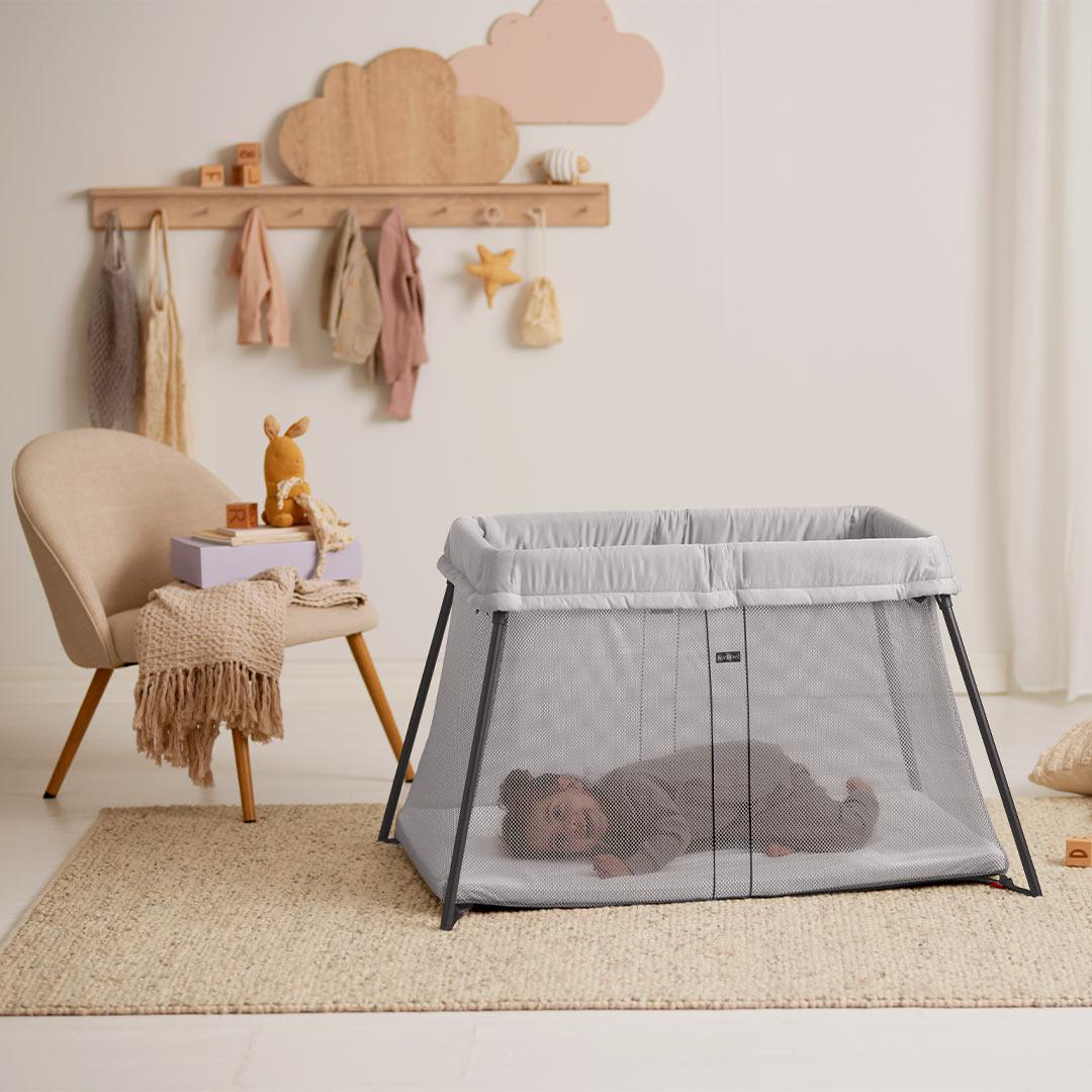 BabyBjorn Travel Cot Light - Silver - Image 8